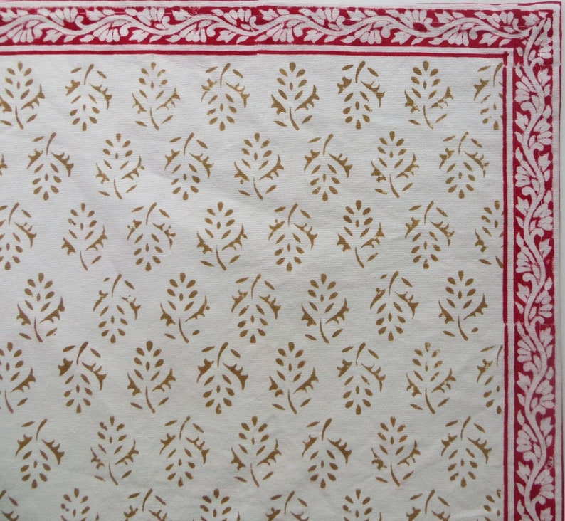 Heavy Cotton Placemat Printed Cotton Placemat Block Printed on Etsy