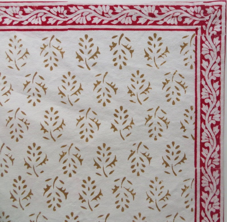 Heavy Cotton Placemat Printed Cotton Placemat Block Printed on Etsy