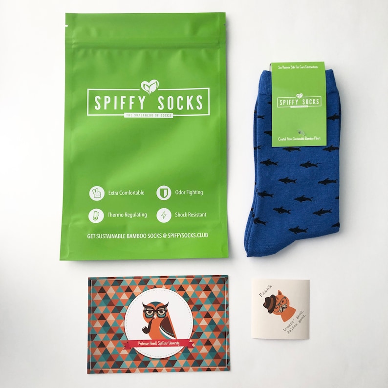Bamboo Fiber Socks Eco Friendly Spiffy Socks Shark Frenzy