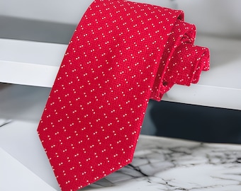 Corbata tejida para hombre, larga, 63 pulgadas, laberinto rojo, regalo para él