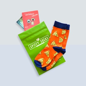 Bamboo Fiber Socks - Eco Friendly Spiffy Socks - Cheesy Pizza