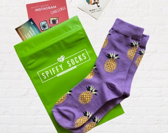 Bamboo Fiber Socks - Eco Friendly Spiffy Socks - Magical Pineapples