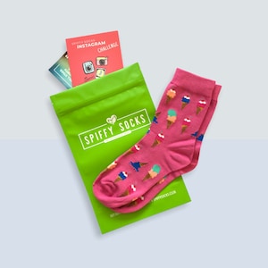 Bamboo Fiber Socks - Eco Friendly Spiffy Socks - Ice Cream Social