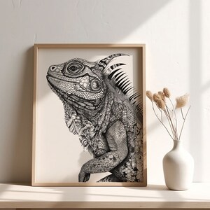 Set of 3 Print at Home | Wall Art | Digital Download | Printable Poster | DIY | Home Decor | Iguana | Bearded Dragon | Lizard | Reptile