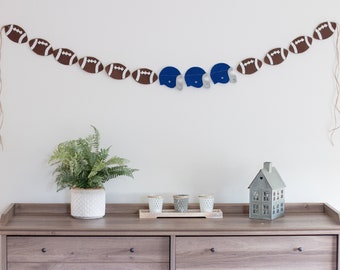 Football Felt Garland, Custom Football Felt Garland, Football Garland, Handmade, Handmade Garland, Football, Helmets, Football team