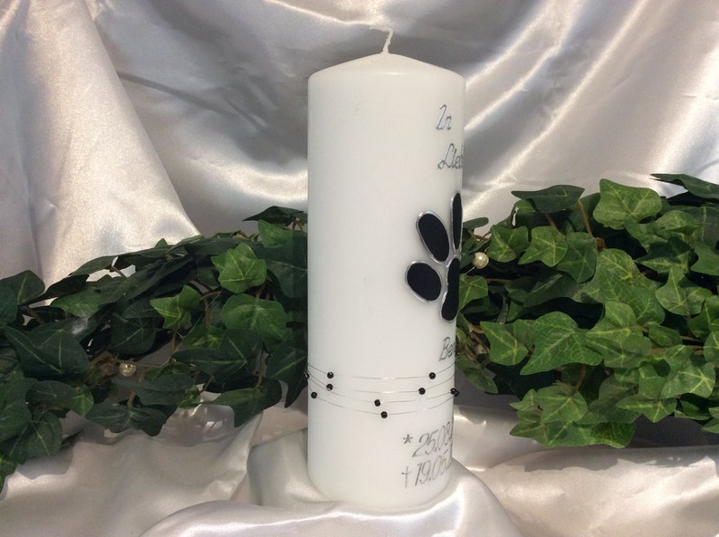 Trauerkerze für Haustiere Pfote Pfotenabdruck Hund Katze Tier Etsy