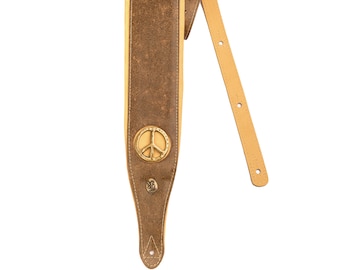 PEACEMAKER Bass Guitar Strap | Wide Guitar tie | Custom Bass strap | Vintage Guitar svg belt
