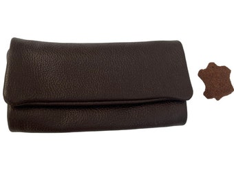 Leather Tobacco Pouch with guitar pick holder | Tobacciana | Leather Tobacco Case | Portatabacco