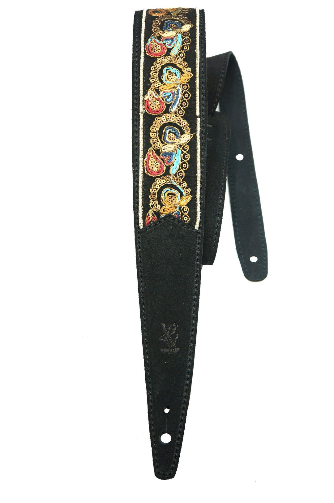Psychedelic Guitar Strap Suede Leather Guitar Strap Guitar Straps