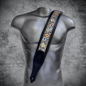 Royal Jewel Guitar Strap: Suede Leather Bass Strap