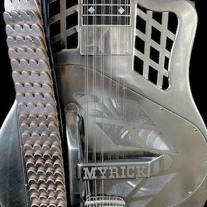 Silver Python Leather Guitar Strap | Black & Silver | Handmade in Europe since 1988 image 2