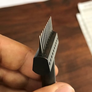 KSBladePunch / Pricking Irons (Black) (Flat) – for High Quality Leathercraft Tools / Saddle Stitching, Stitching Chisel / Ksblade / KSB