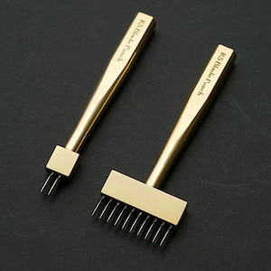 KSBladePunch / Pricking Irons V2 (Brass) – for High Quality Leathercraft Tools / Ksblade / KSB
