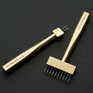 KSBladePunch / Round Dent V2 (Brass) – for High Quality Leathercraft Tools / Ksblade / KSB