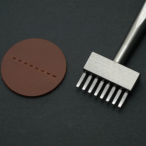KSBladePunch / Pricking Irons V2 (Silver) (Flat) – for High Quality Leathercraft Tools / Ksblade / KSB