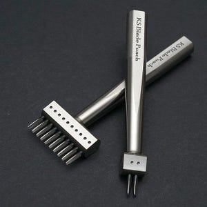 KSBladePunch / Pricking Irons (Silver) – for High Quality Leathercraft Tools / Saddle Stitching, Stitching Chisel / Ksblade / KSB