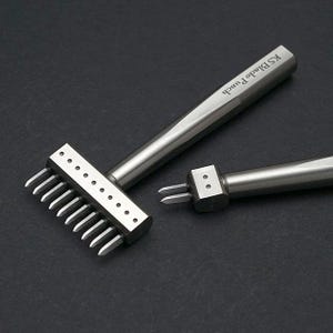 KSBladePunch / Diamond Pricking Irons (Silver) – for High Quality Leathercraft Tools / Saddle Stitching, Stitching Chisel / Ksblade / KSB