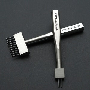 KSBladePunch / Pricking Irons V2 (Silver) – for High Quality Leathercraft Tools / Ksblade / KSB