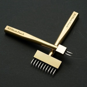 KSBladePunch / Diamond Pricking Irons V2 (Brass) – for High Quality Leathercraft Tools / Ksblade / KSB