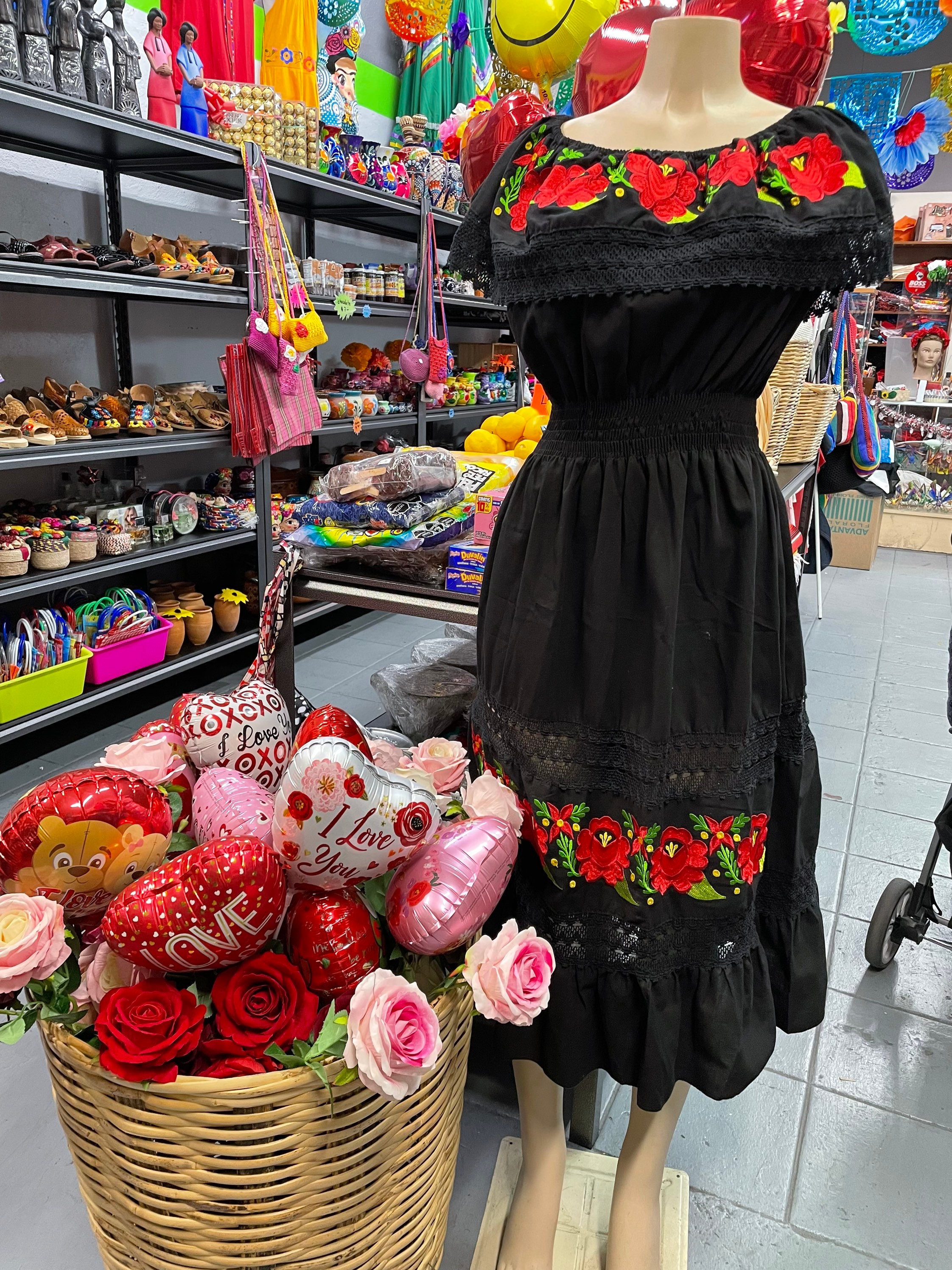 Radiant Elegance: Maria Bonita's Traditional Mexican Dress Size M - Etsy
