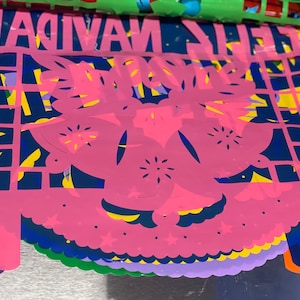 Navideño papel picado mexican banners plastic
