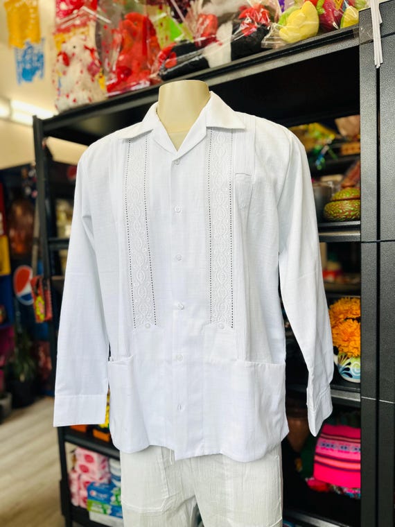 Camisa Guayabera Mexicana Bordada para Hombre Camisa Guayabera
