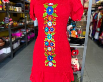 Red Amaizing Embroidery bodycon Dress