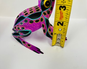 Enchanting Leap: Alebrije Frog Sculpture