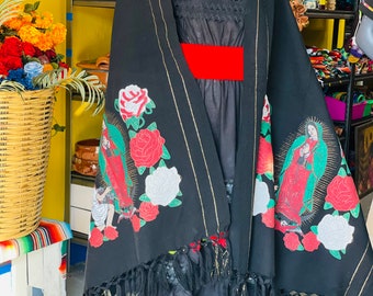 Virgen Maria Beautiful rebozo mexicain