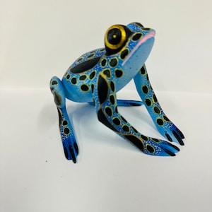 Enchanting Leap: Alebrije Frog Sculpture