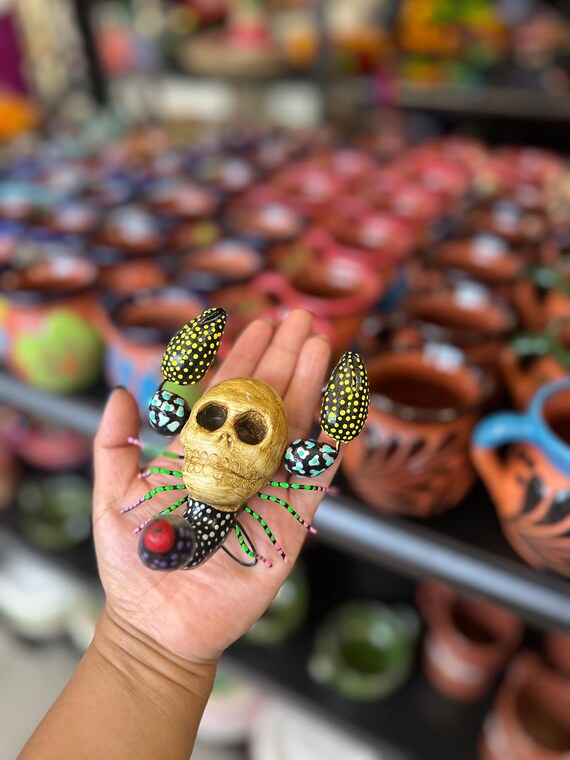 Handmade Ceramic Insect Sculpture: Mexican Folk Art Bug Mexican