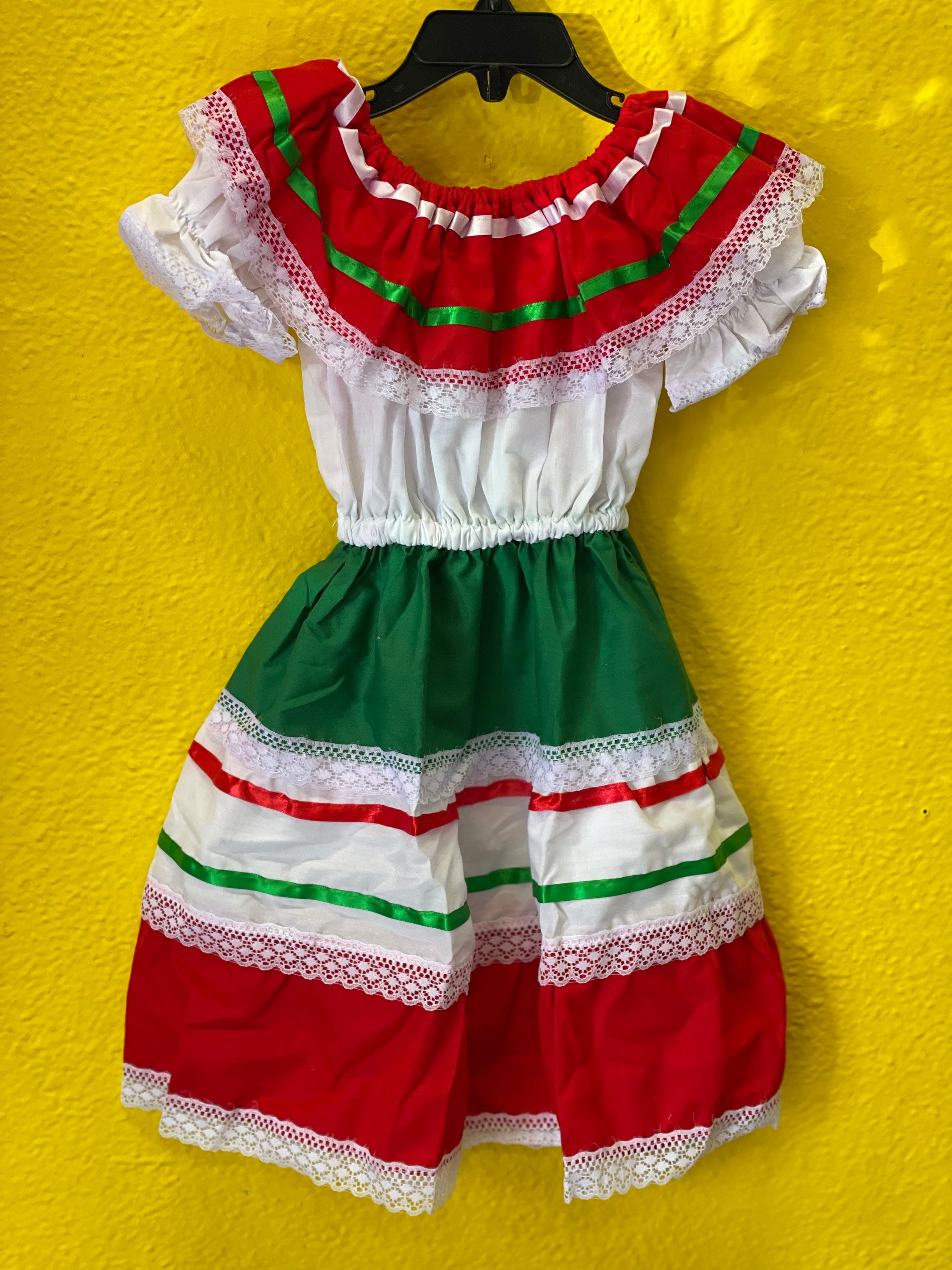 Elegancia Patriotica Vestido de Nina Tricolor para Fiestas Patrias y 5 de Mayo Etsy Mexico