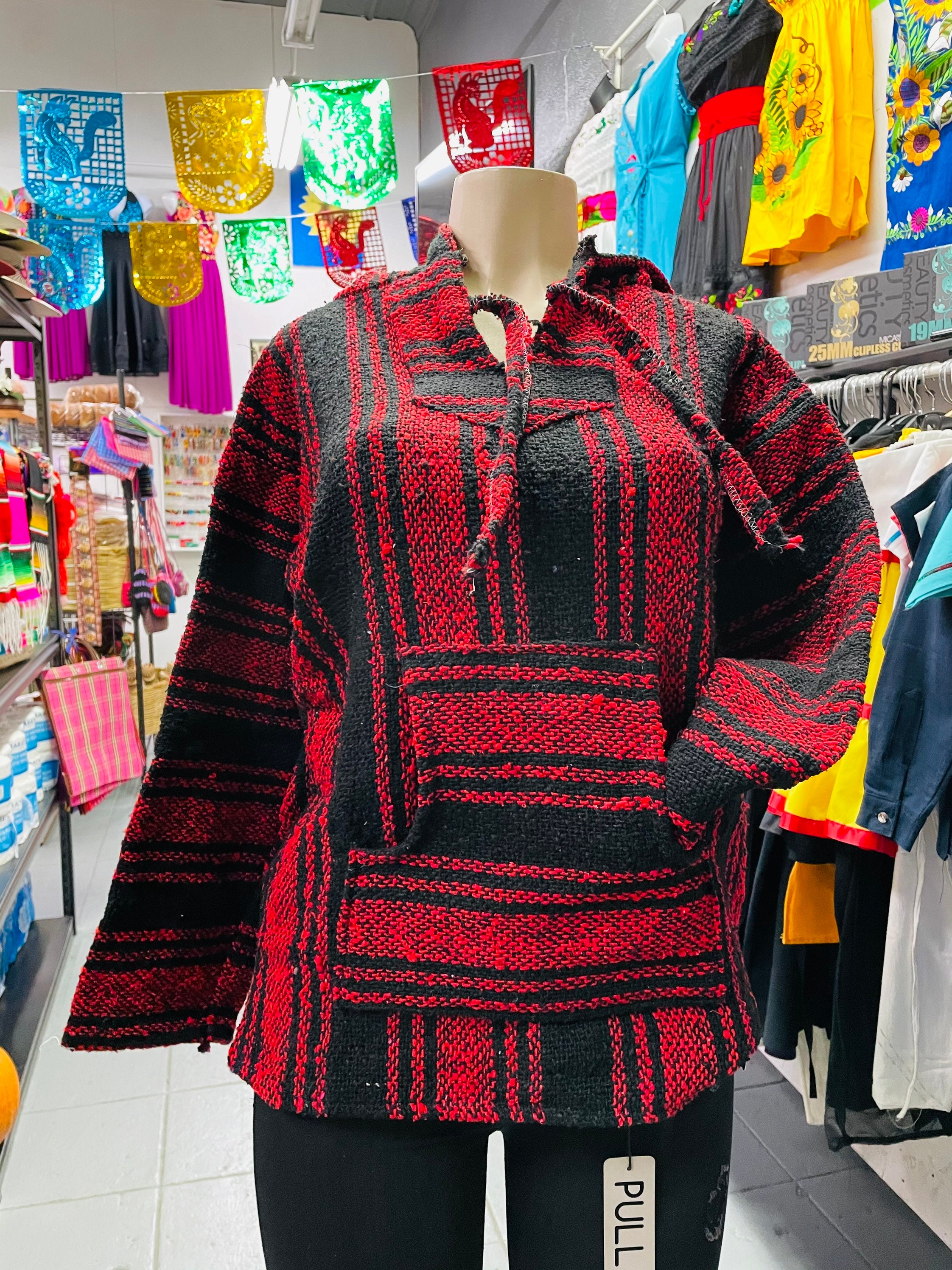 Suéter de jersey jerga con capucha mexicana Etsy