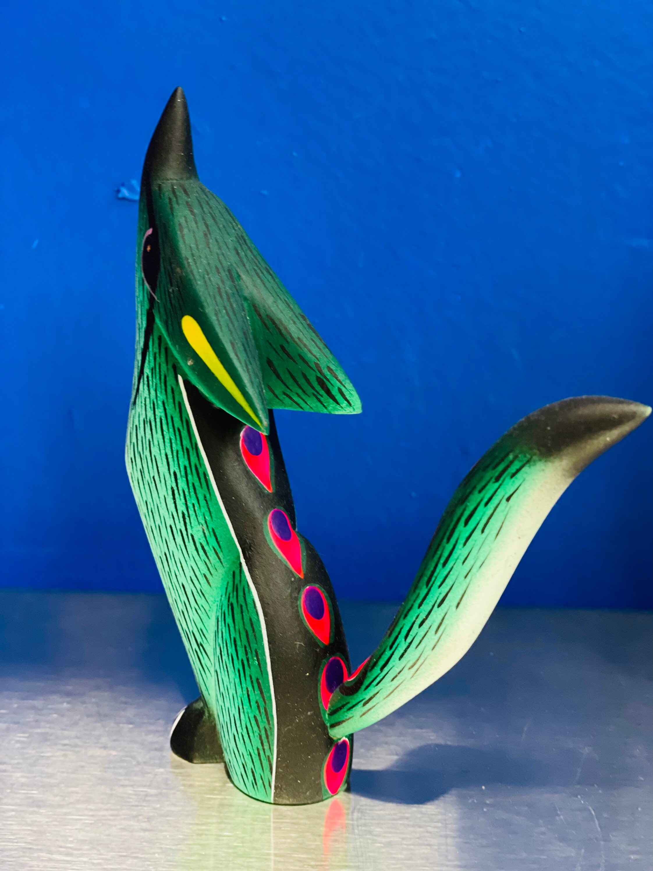 Beautiful Green Wolf Alebrijes - Etsy
