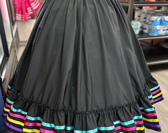 Falda doble Folklore Mexicana Falda sólida