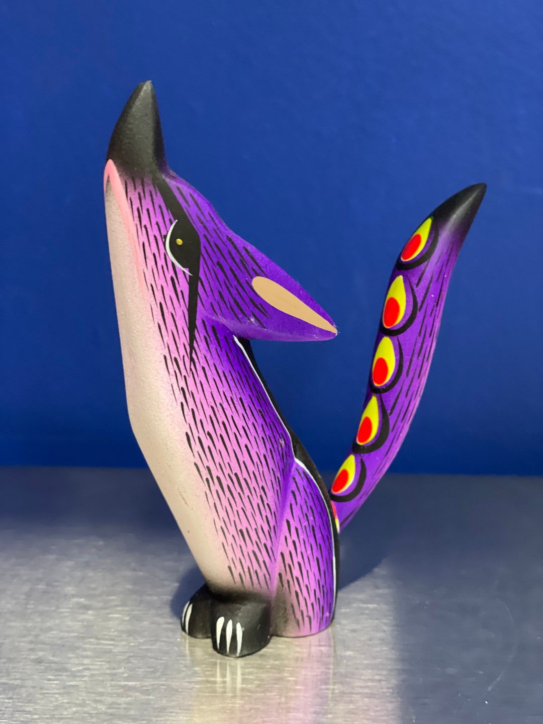 Beautiful Purple Wolf Alebrijes - Etsy