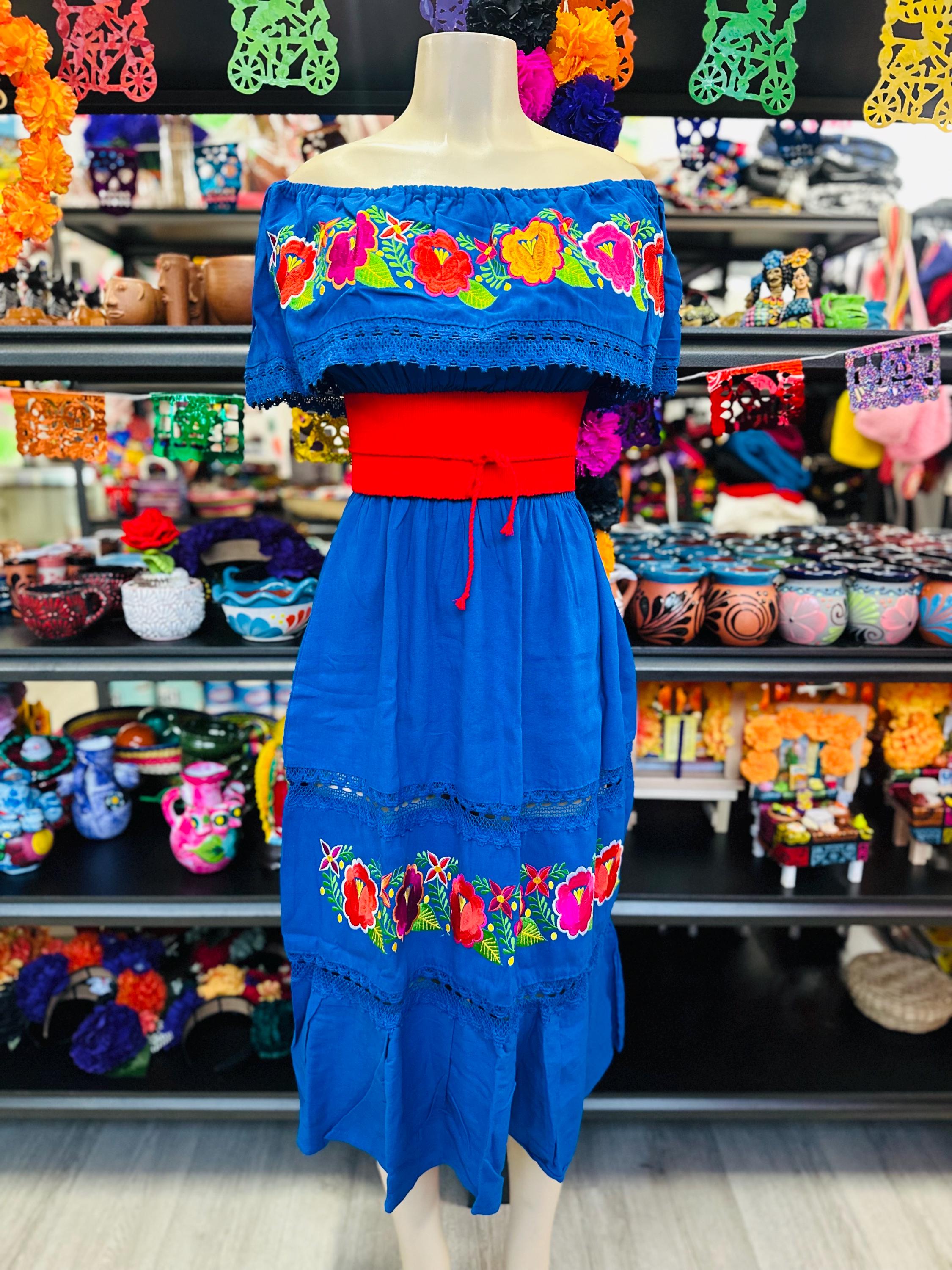 メキシコのドレス‼️ 刺繍の素晴らしい伝統的なメキシコのドレス - Etsy 日本