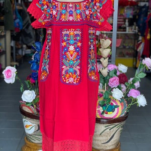 Red size XL Tradicional Mexican Dress
