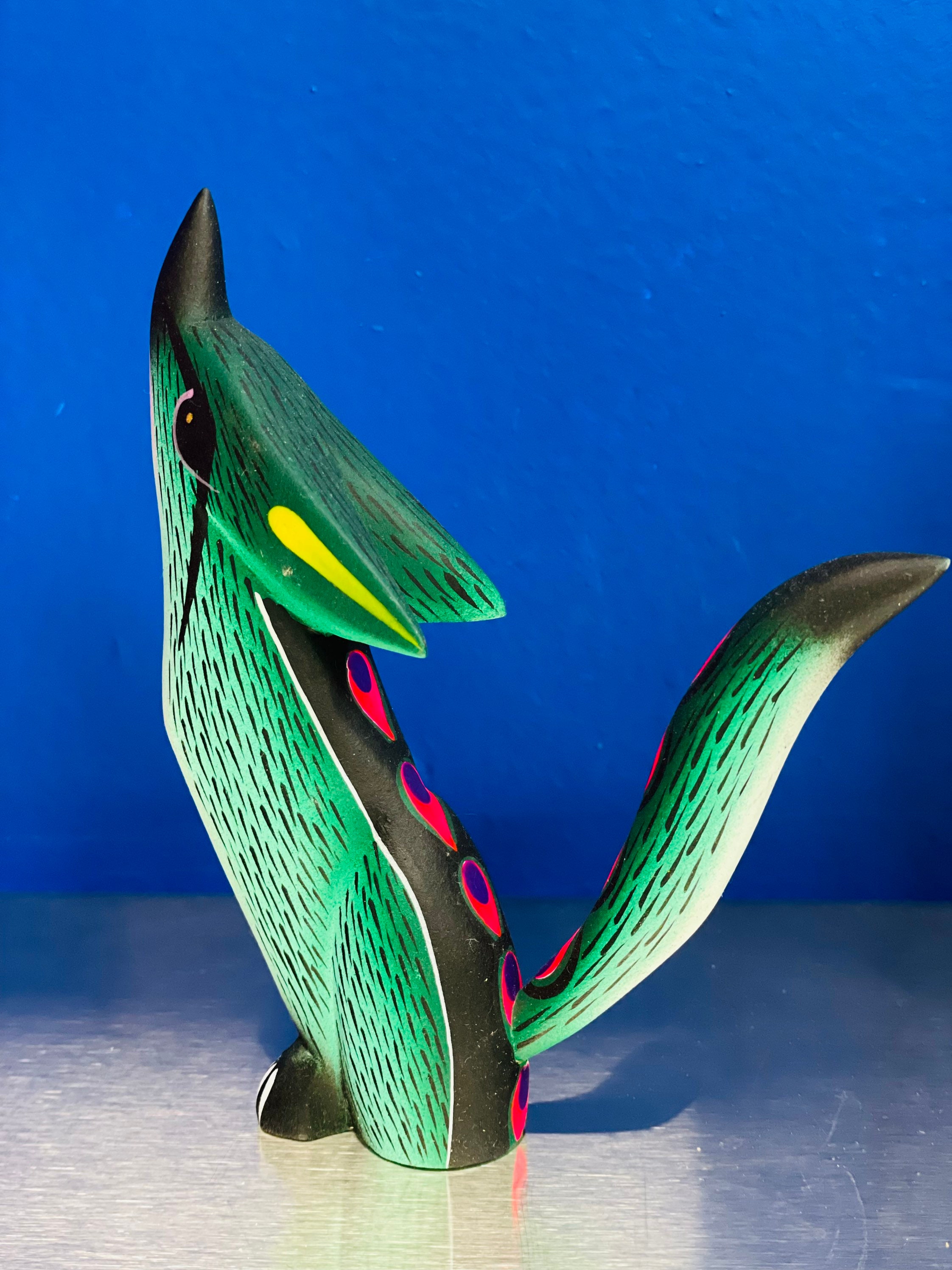 Beautiful Green Wolf Alebrijes - Etsy
