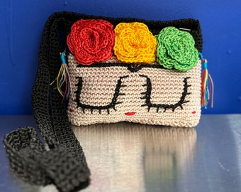 Frida Kahlo Amazing Hand made crossbody bag