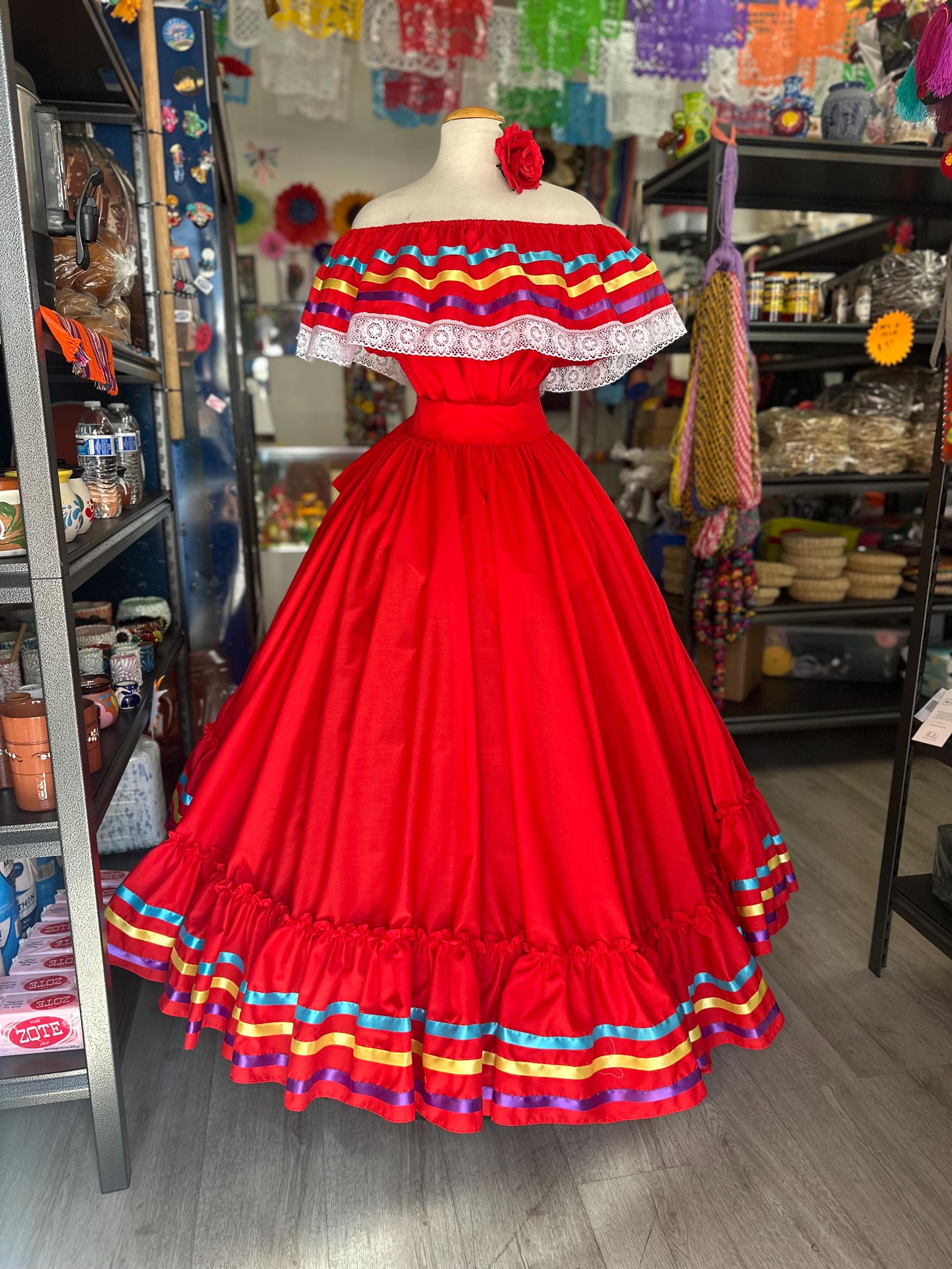 white christmas dresses Size 5-6Y Colorful Traditional Embroidered Dress from El Salvador –  Brooklyn Chunches main image 0