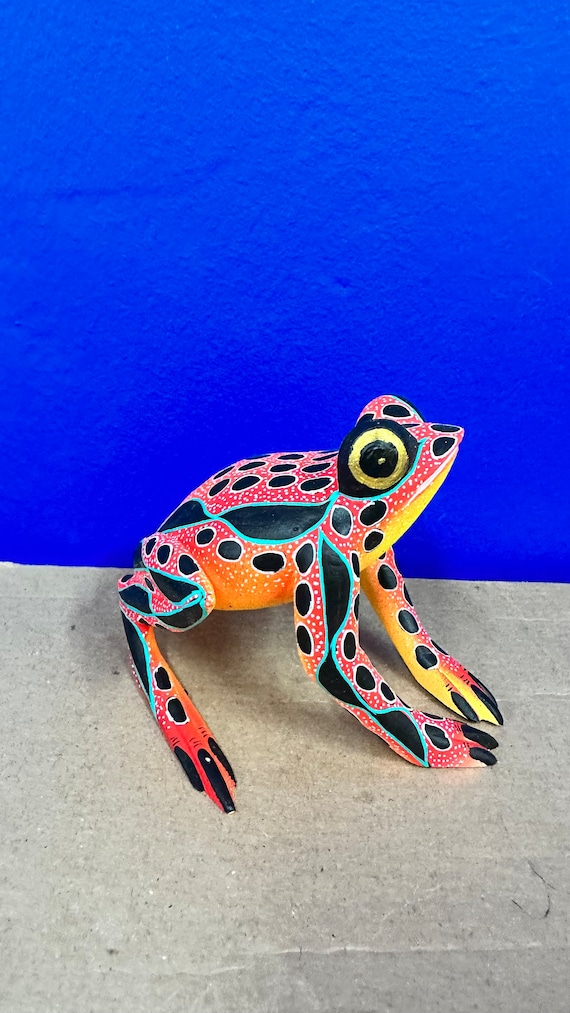 Enchanting Leap: Alebrije Frog Sculpture - Etsy