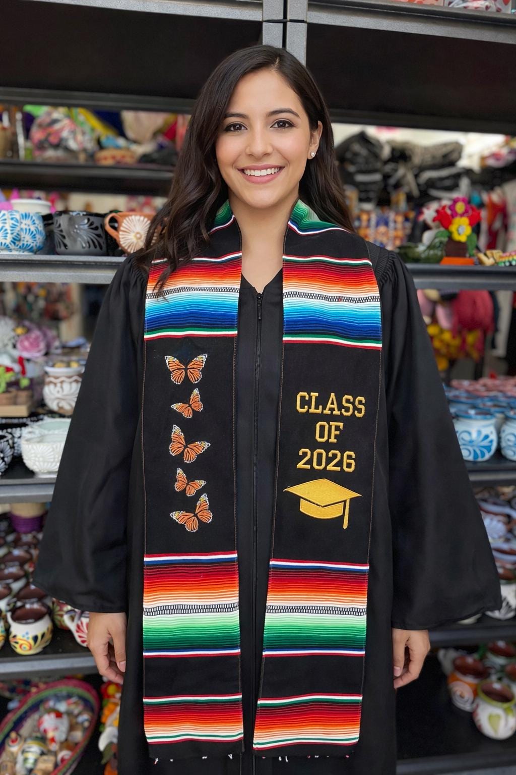 university graduation dresses south africa Class of 2026 Mexican Unisex Graduation Stole 72