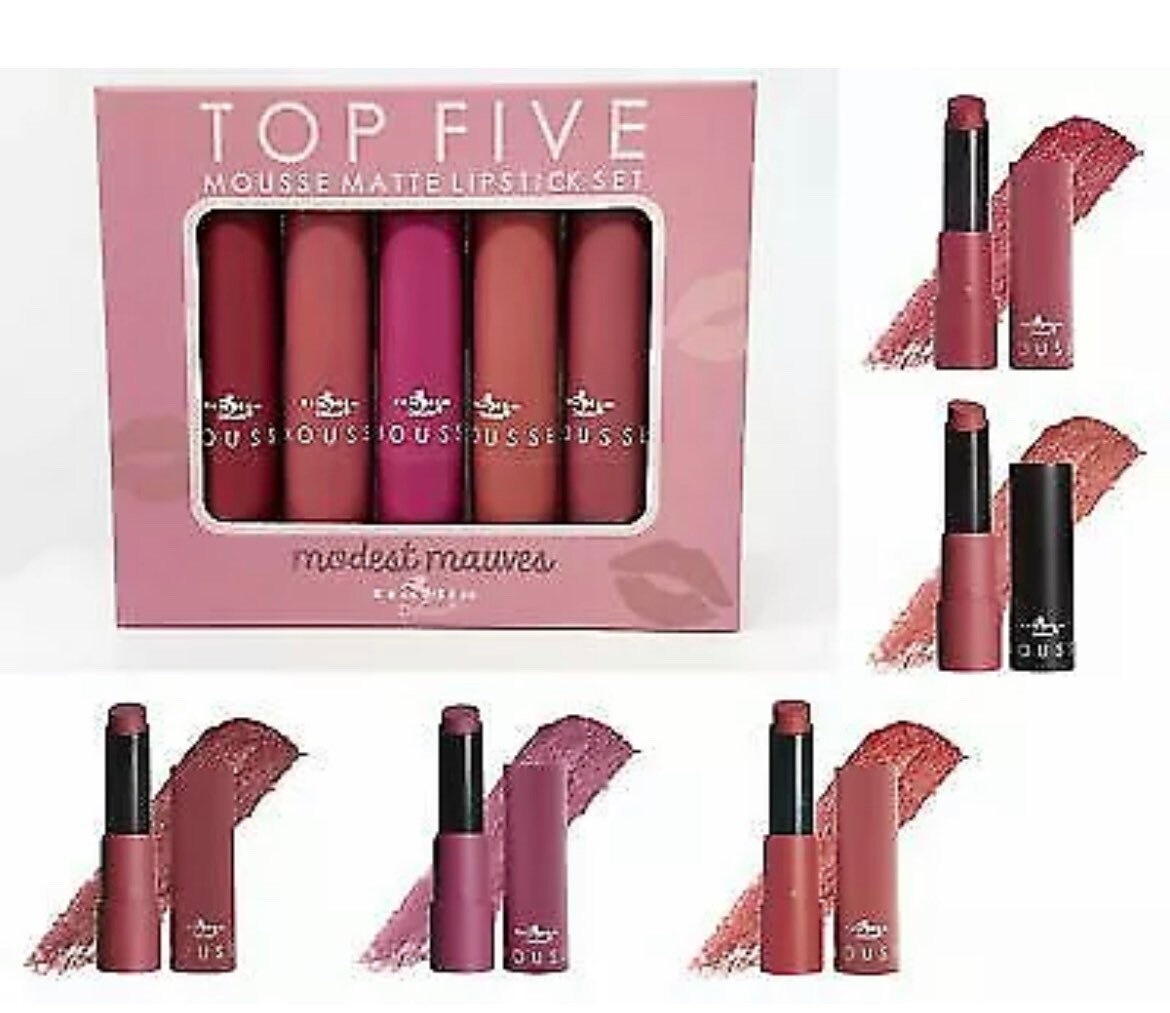Italia TOP FIVE Mousse Matte Lipstick Set Modest Mauves Etsy