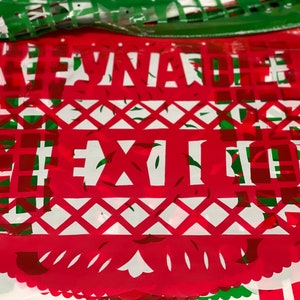 Dia de la virgen papel picado pancartas mexicanas plastico