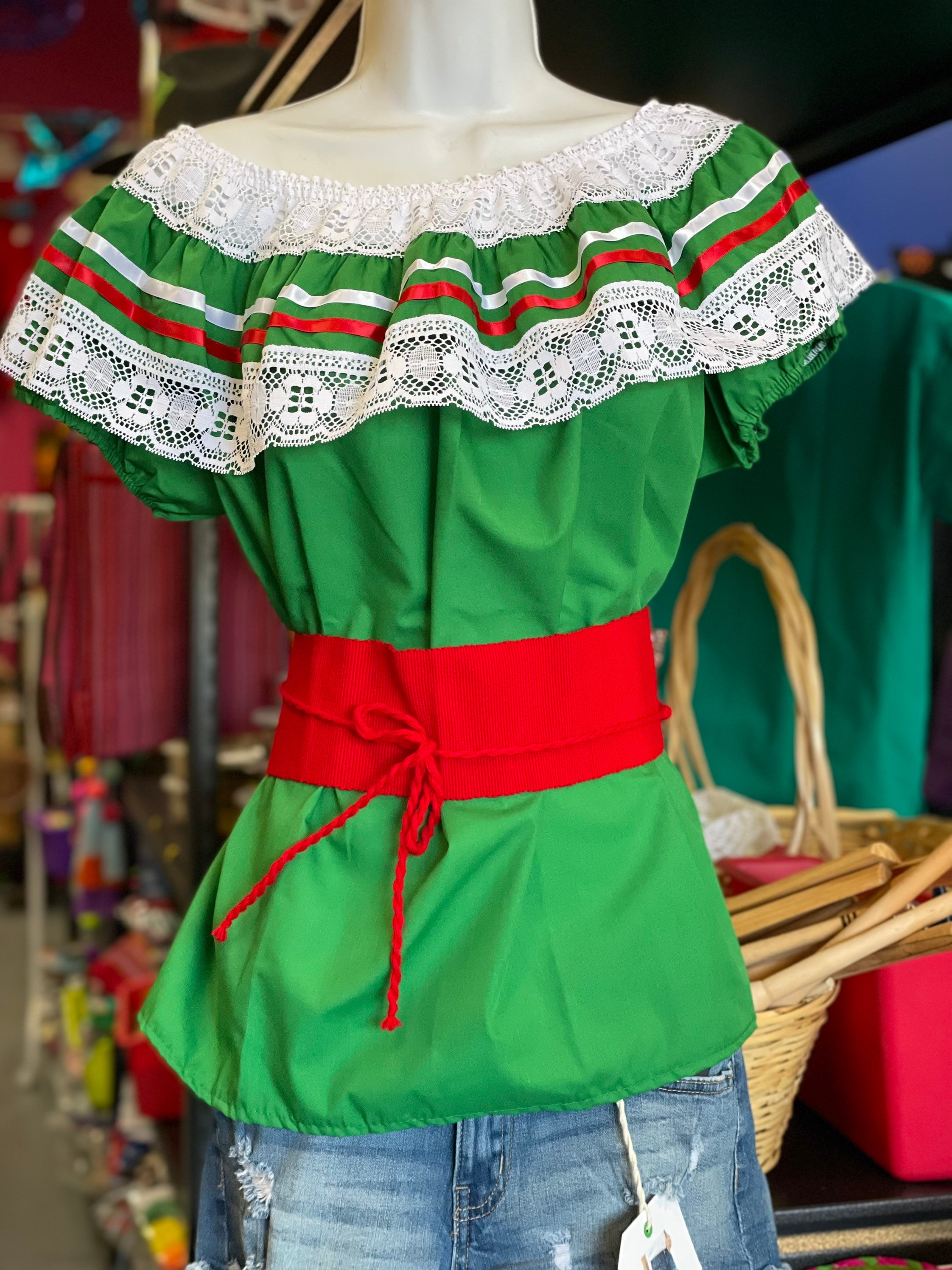 Blusas tricolor mexicanas hotsell