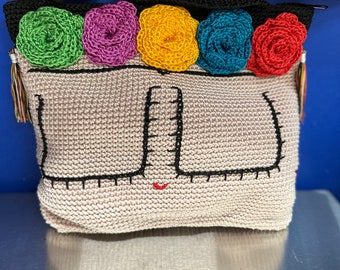 Frida's Crochet Creations: Amazing Handmade Crossbody Bag Inspired by Frida Kahlo