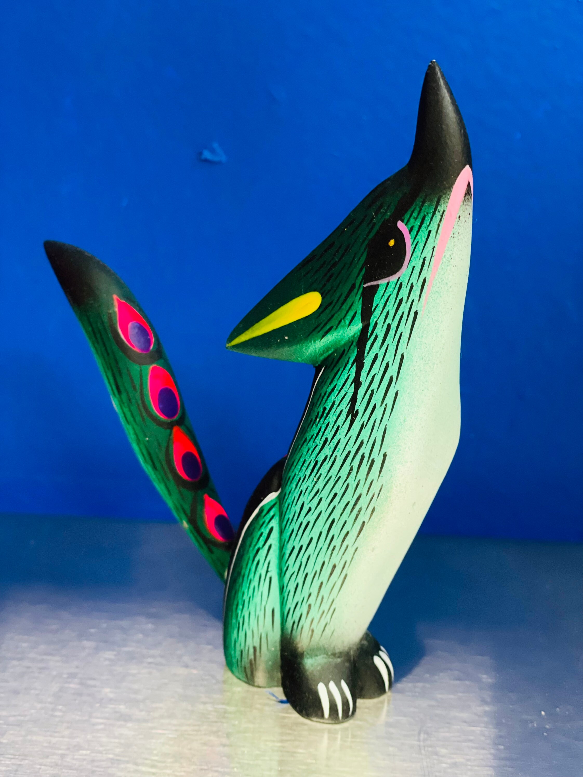 Beautiful Green Wolf Alebrijes - Etsy