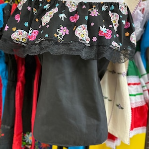 Spirit of Celebration: Day of the Dead Off-Shoulder Mexican Blouse