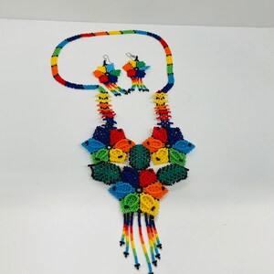 Sacred Beadwork Harmony: Huichol Art Chaquira Set